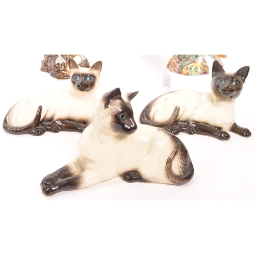 151 - Beswick - A collection of eight 20th Century vintage porcelain china animal figures by Beswick. To i... 