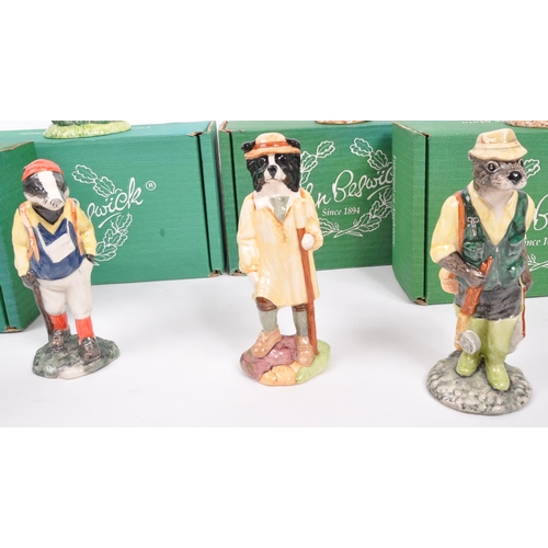 152 - Beswick - A collection of eight 20th Century vintage porcelain china Beswick Country Folk figures. C... 