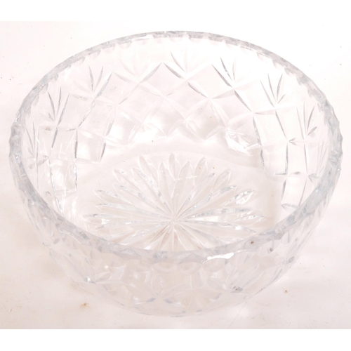 153 - Webb Corbett - A 20th Century circa 1970s / 80s vintage crystal cut glass fruit bowl by Webb Corbett... 