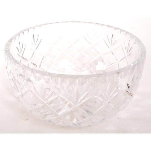 153 - Webb Corbett - A 20th Century circa 1970s / 80s vintage crystal cut glass fruit bowl by Webb Corbett... 