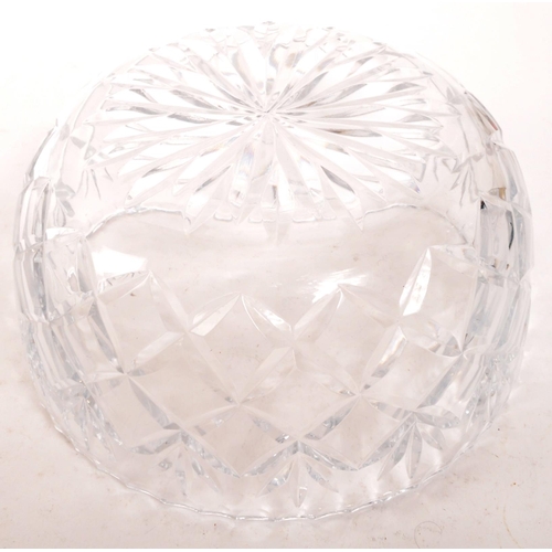 153 - Webb Corbett - A 20th Century circa 1970s / 80s vintage crystal cut glass fruit bowl by Webb Corbett... 