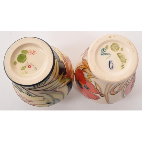 157 - Moorcroft Pottery - Two contemporary ceramic vases - Comprising of harvest poppy shape 576/4 togethe... 