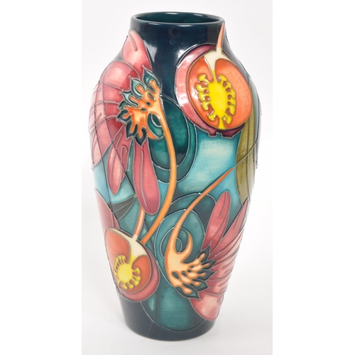 164 - Moorcroff Pottery - A contemporary ceramic Mayfly pattern vase designed by Emma Bossons 2004. With m... 