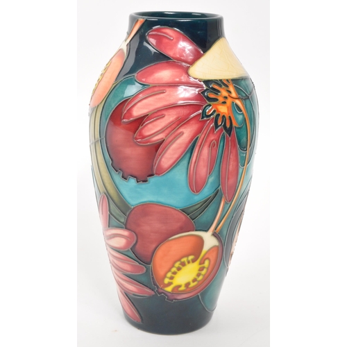 164 - Moorcroff Pottery - A contemporary ceramic Mayfly pattern vase designed by Emma Bossons 2004. With m... 