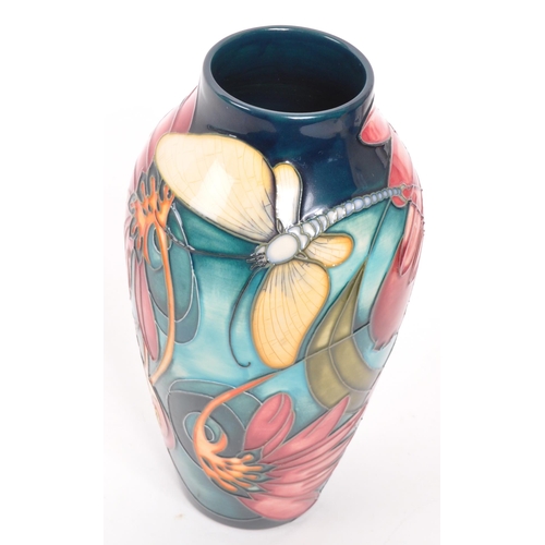 164 - Moorcroff Pottery - A contemporary ceramic Mayfly pattern vase designed by Emma Bossons 2004. With m... 