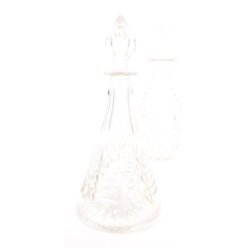 167 - A collection of five 20th century glass decanters. The collection to include four crystal cut glass ... 