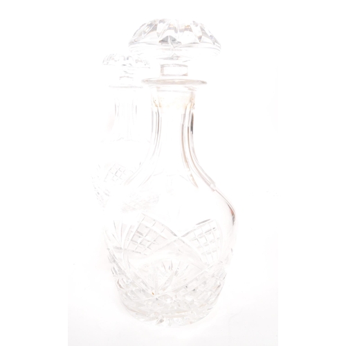 167 - A collection of five 20th century glass decanters. The collection to include four crystal cut glass ... 