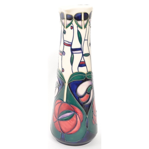 175 - Moorcroft Pottery - Modern tube lined ceramic ewer jug Tribute to Charles Rennie Mackintosh, designe... 