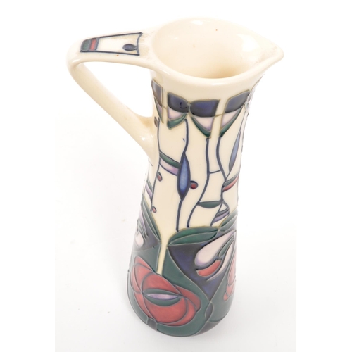 175 - Moorcroft Pottery - Modern tube lined ceramic ewer jug Tribute to Charles Rennie Mackintosh, designe... 