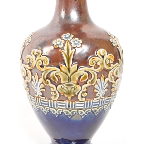 178 - Royal Doulton - Lambeth - Early 20th century pottery vase. With impressed marks to underside in blue... 