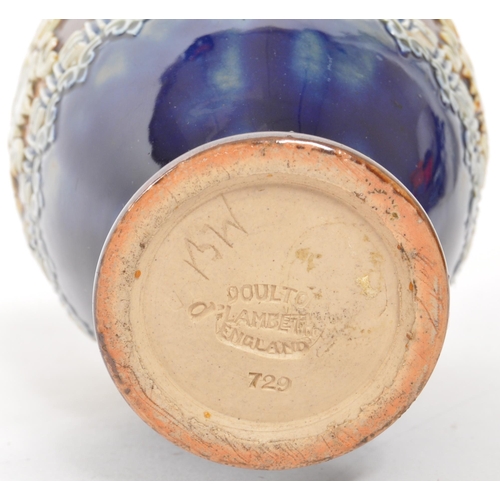 178 - Royal Doulton - Lambeth - Early 20th century pottery vase. With impressed marks to underside in blue... 