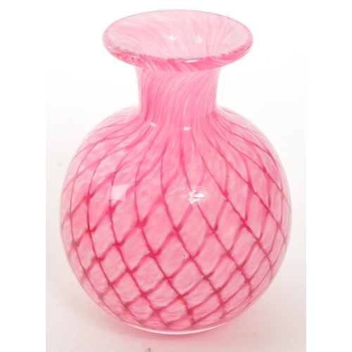 182 - A collection of early to late 20th century Nailsea type jug / pink scale bud vase. Together with an ... 