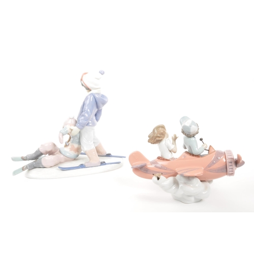 188 - Lladro - Two vintage 20th century Spanish porcelain figurines to include 5698 Dont Look Down and One... 