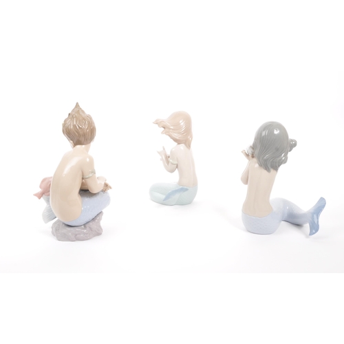 195 - Nao - A collection of three 20th century vintage Spanish porcelain Nao figurines to include Little M... 