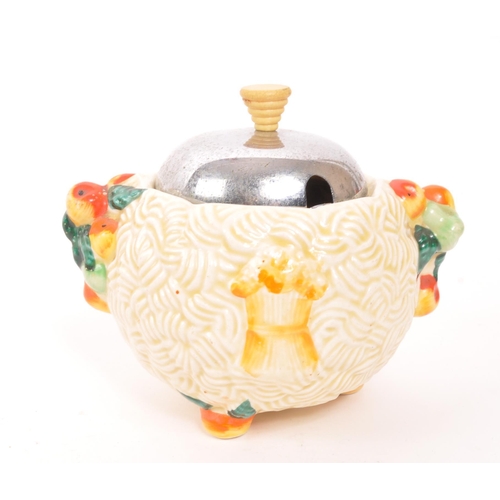 20 - Barbola - Clarice Cliff - A collection of three Clarice Cliff Barbola china pieces. The collection t... 