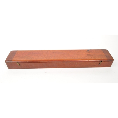 202 - J A Nicholl - A mid 20th century J A Nicholl parellel rolling ruler. The rule having a wooden body, ... 