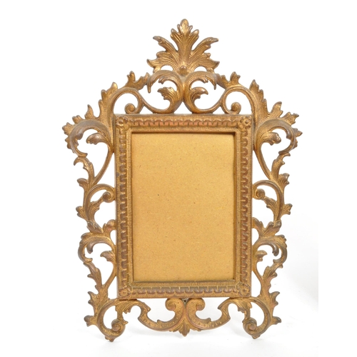 273 - Two frames comprising of a 19th Century gilt Rococo style frame of square form with acanthus leaf an... 