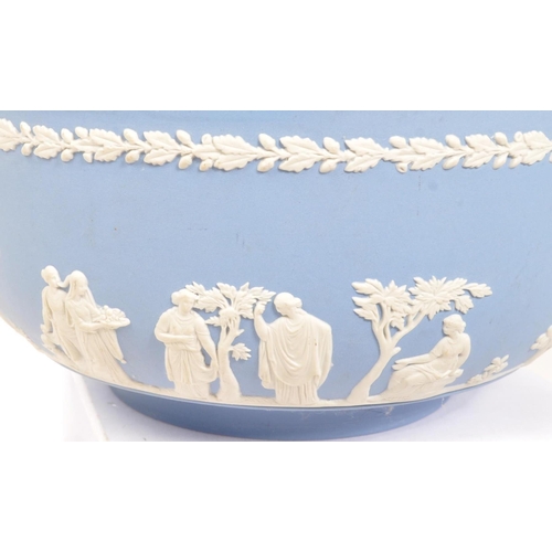 29 - Wedgwood - A collection of six pieces of Wedgwood Jasperware in light blue and white colourway. Comp... 