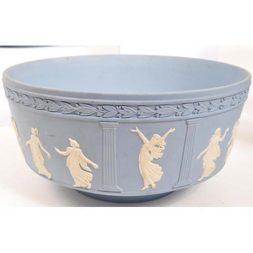 29 - Wedgwood - A collection of six pieces of Wedgwood Jasperware in light blue and white colourway. Comp... 