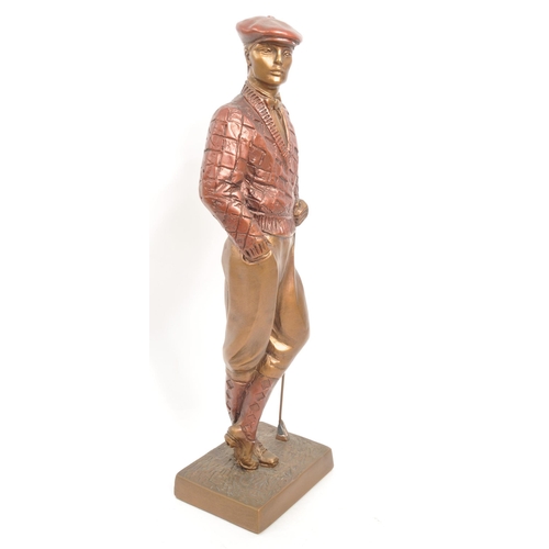 313 - Austin Sculptures - A late 20th century sculpture of a gentleman golfer. Bronze effect construction ... 