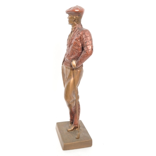 313 - Austin Sculptures - A late 20th century sculpture of a gentleman golfer. Bronze effect construction ... 