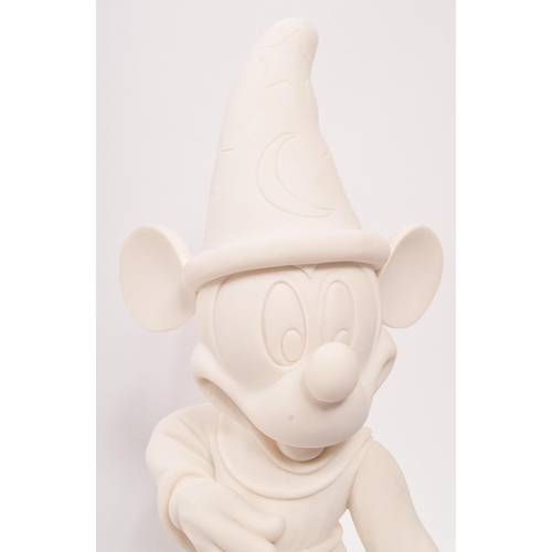 320 - Disney - A. Giannelli sculpture of Disney's Mickey Mouse Fantasia holding a glass globe. With paperw... 