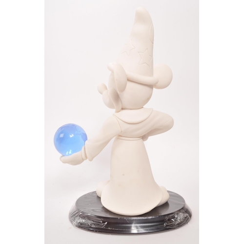 320 - Disney - A. Giannelli sculpture of Disney's Mickey Mouse Fantasia holding a glass globe. With paperw... 