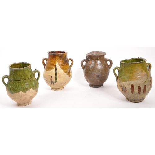 343 - Earthenware - a collection of x4 vintage early - mid 20th Century Mediterranean / Moroccan pottery c... 