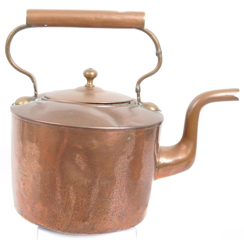 345 - Collection of vintage 20th century copper items. Including copper water kettles, two jug examples wi... 