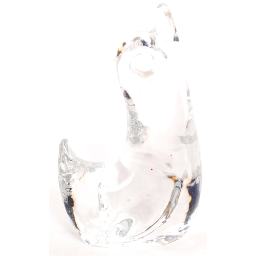 353 - A collection of mid 20th century studio art glass animal figures. The collection to include six figu... 