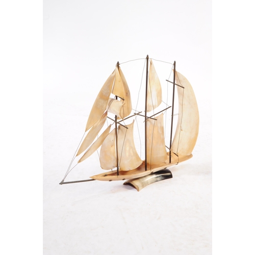 359 - Three hand made scratch built model boats comprising x2 stationary wooden examples with detailed rig... 