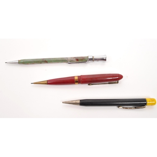 379 - A collection of assorted lever fill fountain pens to include one Queensway example with a 14ct gold ... 