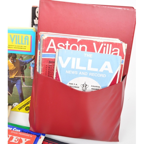 392 - A large collection of vintage 1960s and onwards football programmes. Largely of Ason Villa interest ... 