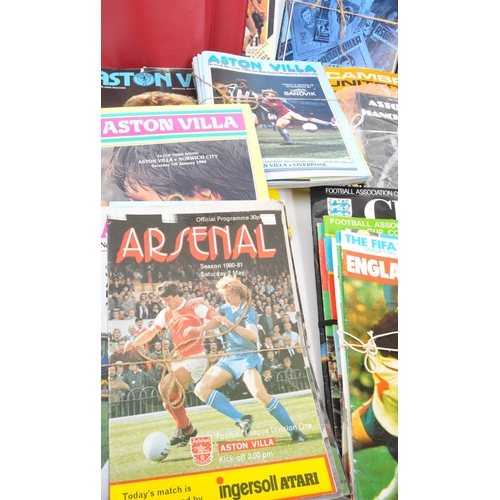 392 - A large collection of vintage 1960s and onwards football programmes. Largely of Ason Villa interest ... 