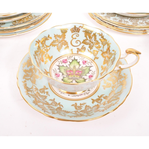 394 - Paragon - A mid 20th century Paragon commemorative fine bone china part tea service. The service to ... 