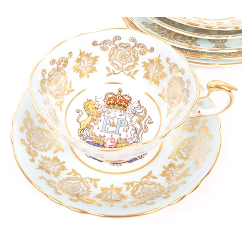 394 - Paragon - A mid 20th century Paragon commemorative fine bone china part tea service. The service to ... 