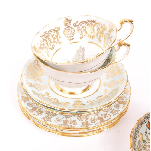 394 - Paragon - A mid 20th century Paragon commemorative fine bone china part tea service. The service to ... 