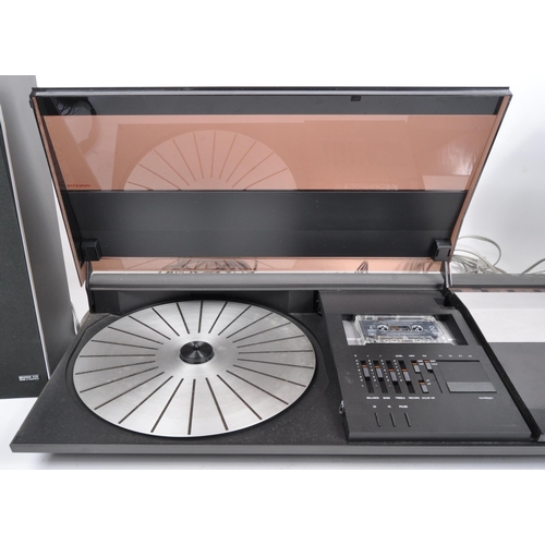 408 - Bang & Olufsen - A vintage late 20th century Bang and Olufsen turntable Hi-Fi centre and speaker... 