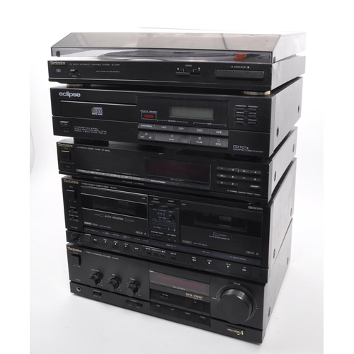 410 - Technics / Eclipse - A 20th century Hi-Fi Audio stacking system. The collection to include a Technic... 