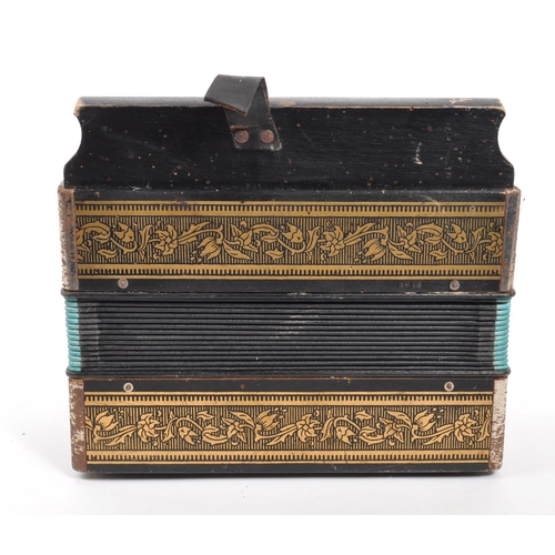 412 - An early 20th Century circa 1910s / 20s Hohner ten button diatonic piano accordion musical instrumen... 