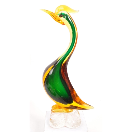 42 - A collection of five mid Century studio art glass items in the form of animals. Copmrising of a Roma... 