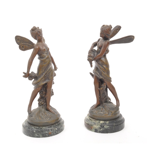 424 - After Auguste Moreau - La Source - A pair of early 20th century Art Nouveau bronze figures after Aug... 