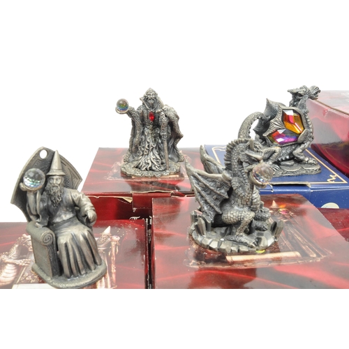 443 - Myth & Magic - a collection of vintage 1990s boxed Tudor Mint Myth & Magic pewter figurines ... 