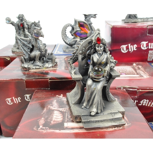 443 - Myth & Magic - a collection of vintage 1990s boxed Tudor Mint Myth & Magic pewter figurines ... 