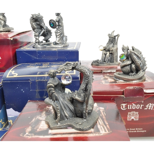 443 - Myth & Magic - a collection of vintage 1990s boxed Tudor Mint Myth & Magic pewter figurines ... 