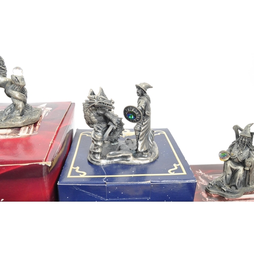 443 - Myth & Magic - a collection of vintage 1990s boxed Tudor Mint Myth & Magic pewter figurines ... 