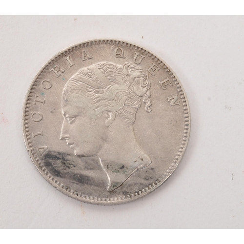 462 - A 19th century 1840 Queen Victoria .917 silver East India Company one rupee coin. The coin featuring... 