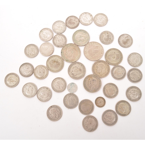 466 - A collection of 20th century 1920-1947 British .500 silver coins. The collection to include examples... 