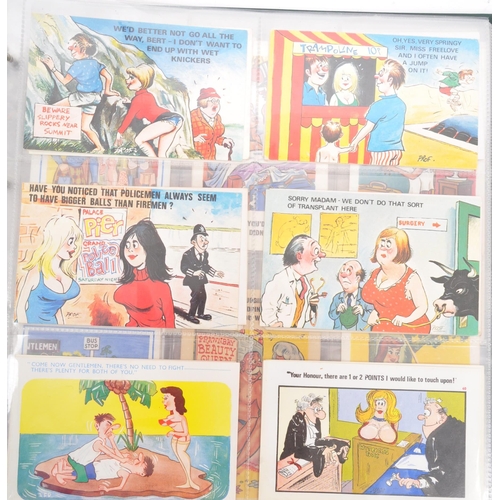 478 - Comic postcard collection of modern issues (228) Approx 1950s-70s. Many saucy seaside type featuring... 