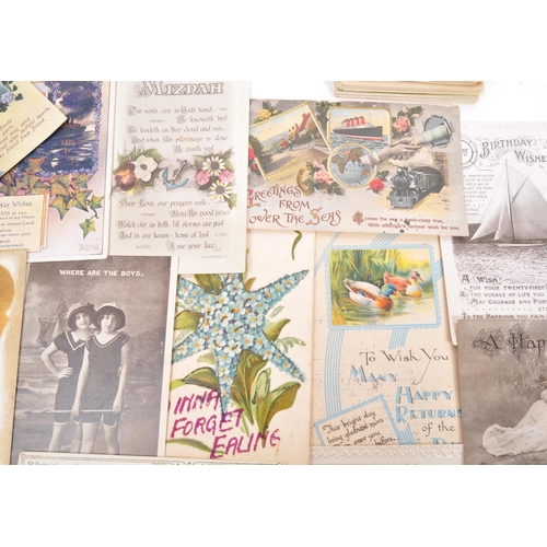 479 - Greetings postcards (approx 400). Variety of types: good luck, birthday, wedding wishes etc. Pre WWI... 